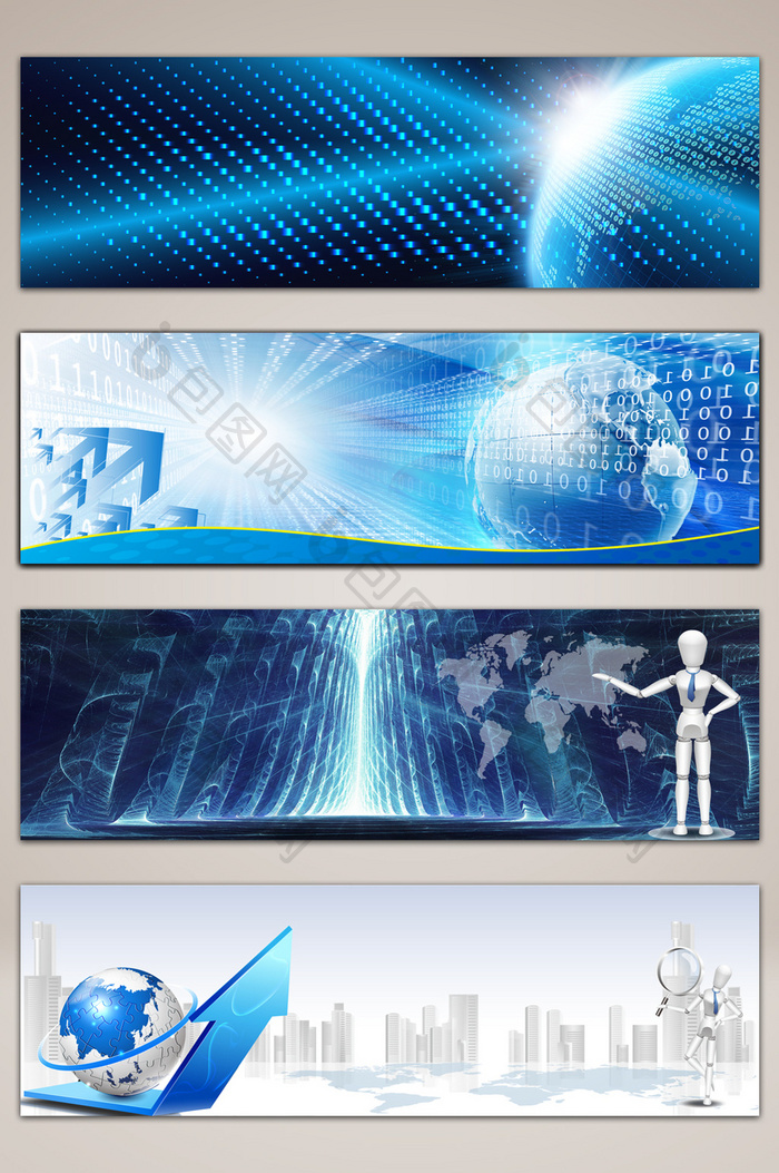科技公司网站海报Banner背景设计指南 如何在数字海洋中点亮你的品牌之光